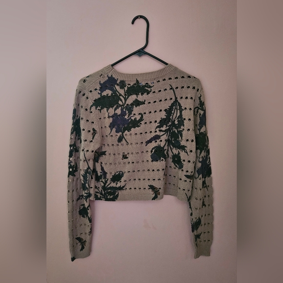 Disturbia Cassandra Floral Thistle Knit Sweater - Picture 2 of 4